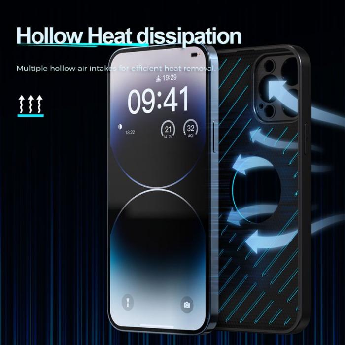 R-JUST - R-JUST RJ57 iPhone 12 Pro Max Skal Metall TPU MagSafe Silver