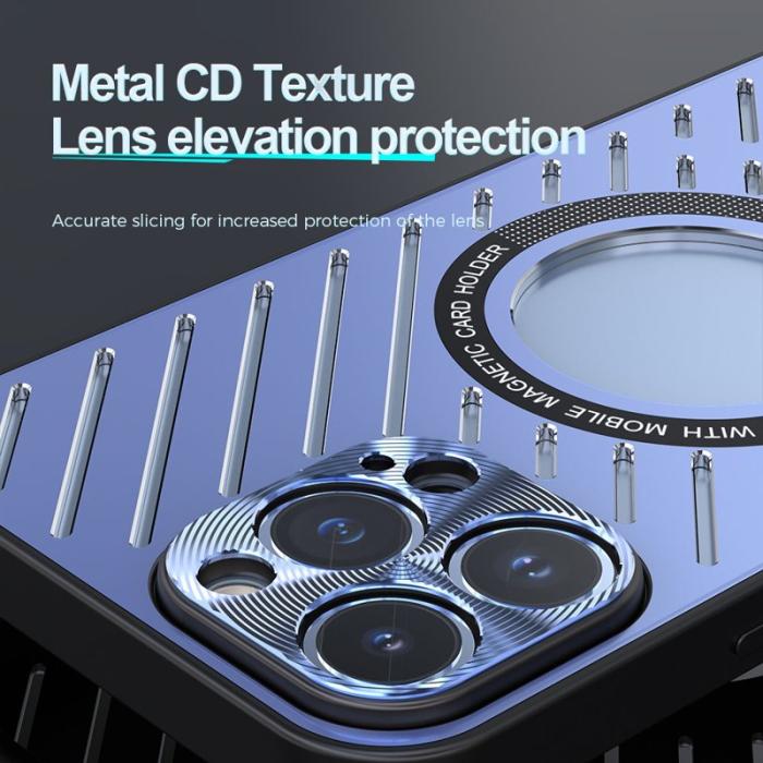 R-JUST - R-JUST RJ57 iPhone 12 Pro Max Skal Metall TPU MagSafe Silver