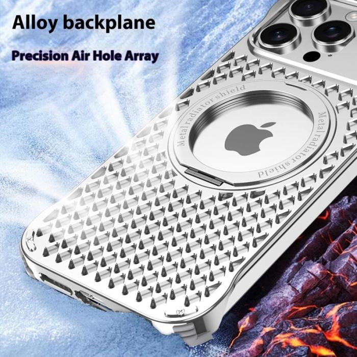 R-JUST - R-JUST RJ64 iPhone 14 Pro Max Skal Aluminium Grey Cooling