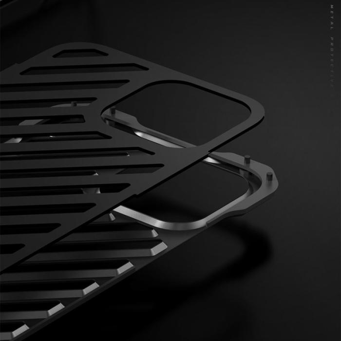 R-JUST - R-JUST RJ-50 Aluminium Bumper Skal för iPhone 13 Pro Max Svart