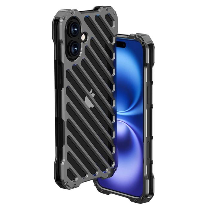 R-JUST - R-JUST RJ-50 iPhone 16 Plus Skal Aluminium Alloy Svart