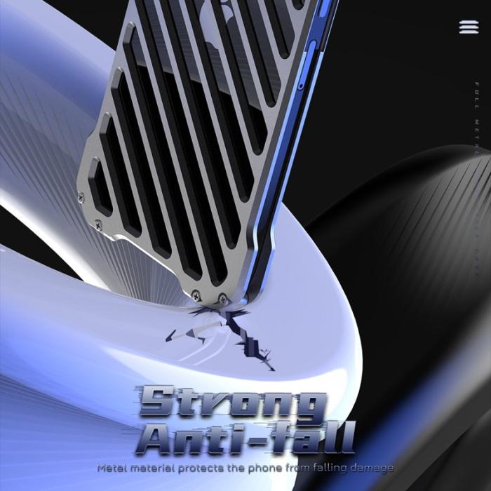 R-JUST - R-JUST RJ-50 iPhone 16 Pro Skal Aluminium Legering Svart