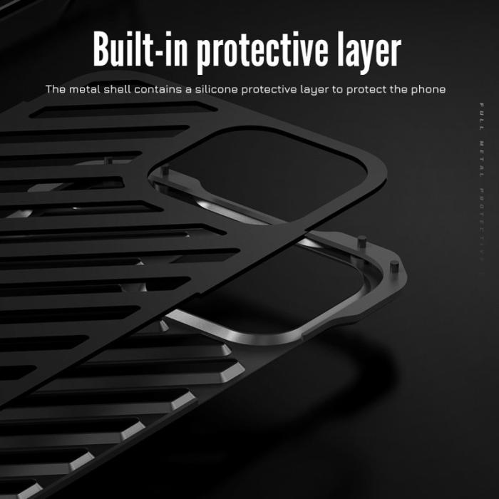 R-JUST - R-JUST RJ-50 Skal i Aluminium med Linsskydd för iPhone 12 Pro Max