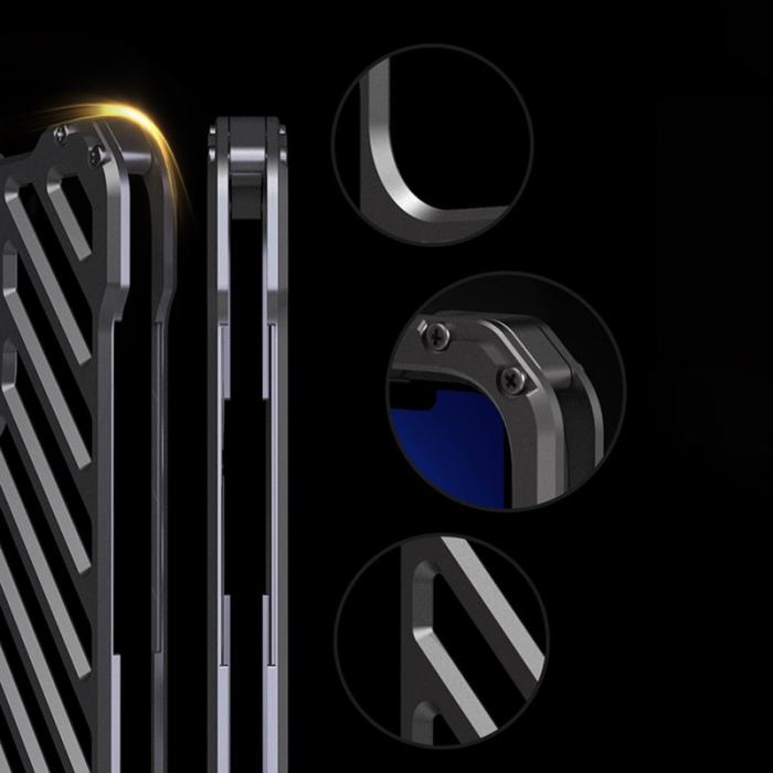 R-JUST - R-JUST RJ-50 Skal i Aluminium med Linsskydd för iPhone 12 Pro Max