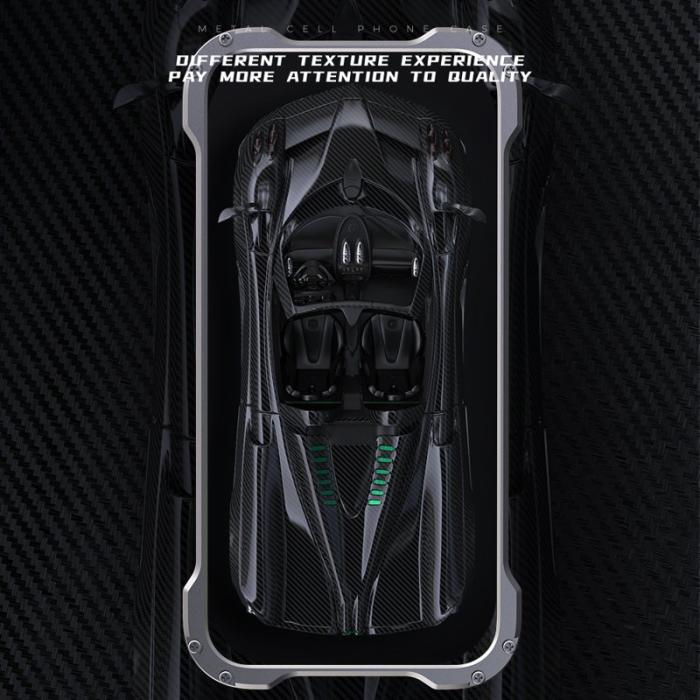 R-JUST - R-JUST RJ-51 iPhone 14 Plus Skal Kolfiber PC + Aluminium Svart