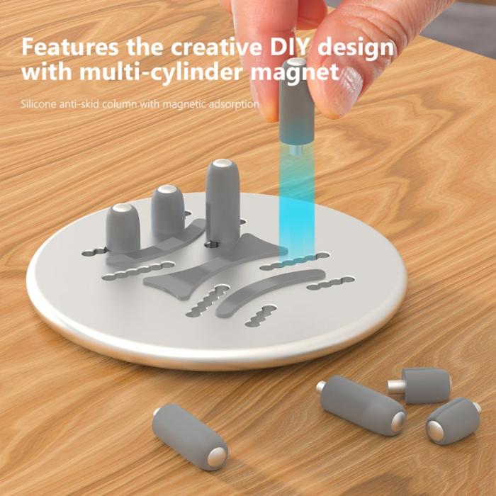 R-JUST - R-JUST RJ-BJ15 Mobiltelefon Tablet Ställ Justerbart Rund Bas Svart