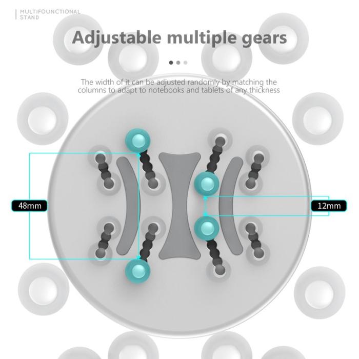 R-JUST - R-JUST RJ-BJ15 Mobiltelefon Tablet Ställ Justerbart Rund Bas Svart