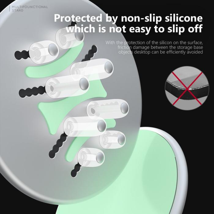 R-JUST - R-JUST RJ-BJ15 Mobiltelefon Tablet Ställ Justerbart Rund Bas Svart