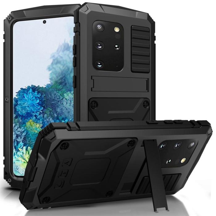 R-JUST - R-JUST Galaxy S20 Plus Skal Metall Silikon Svart