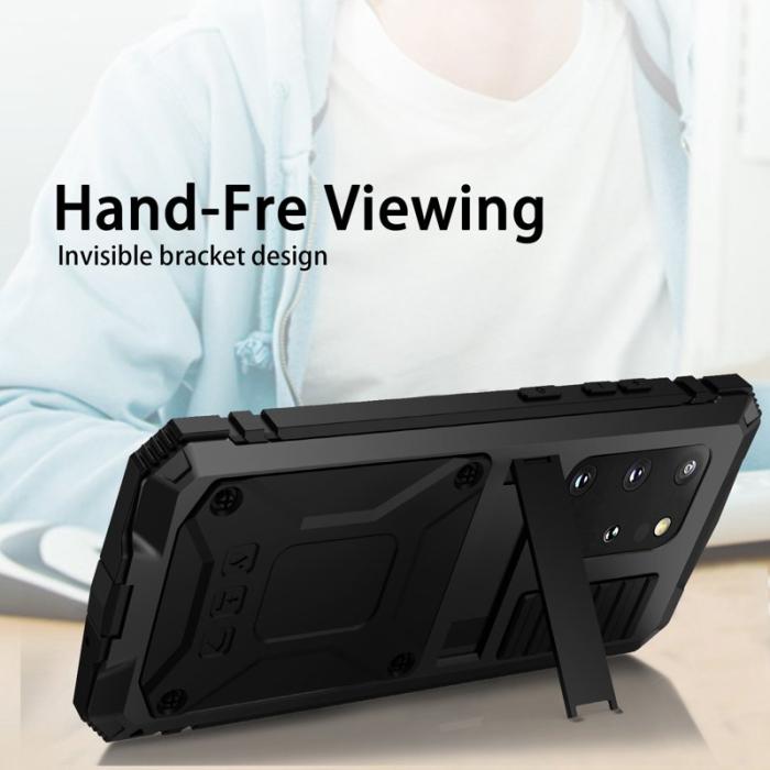 R-JUST - R-JUST Galaxy S20 Plus Skal Metall Silikon Svart