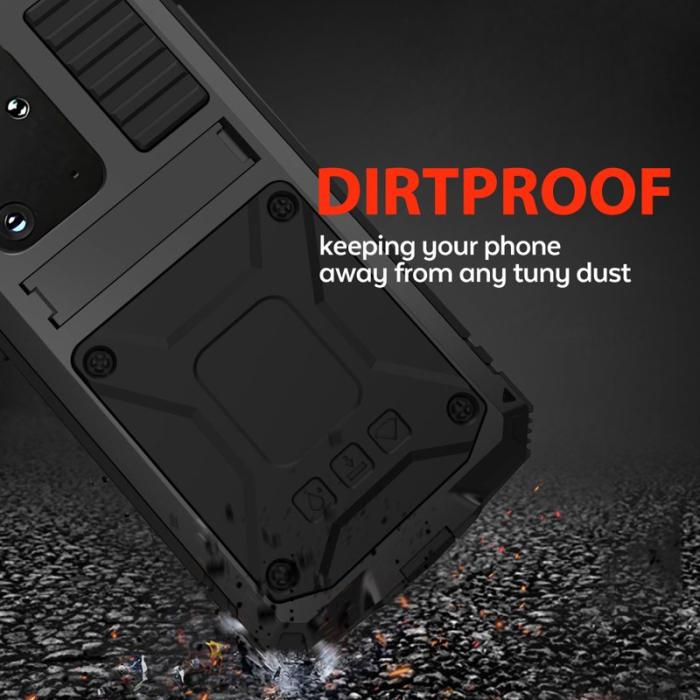 R-JUST - R-JUST Galaxy S20 Plus Skal Metall Silikon Svart