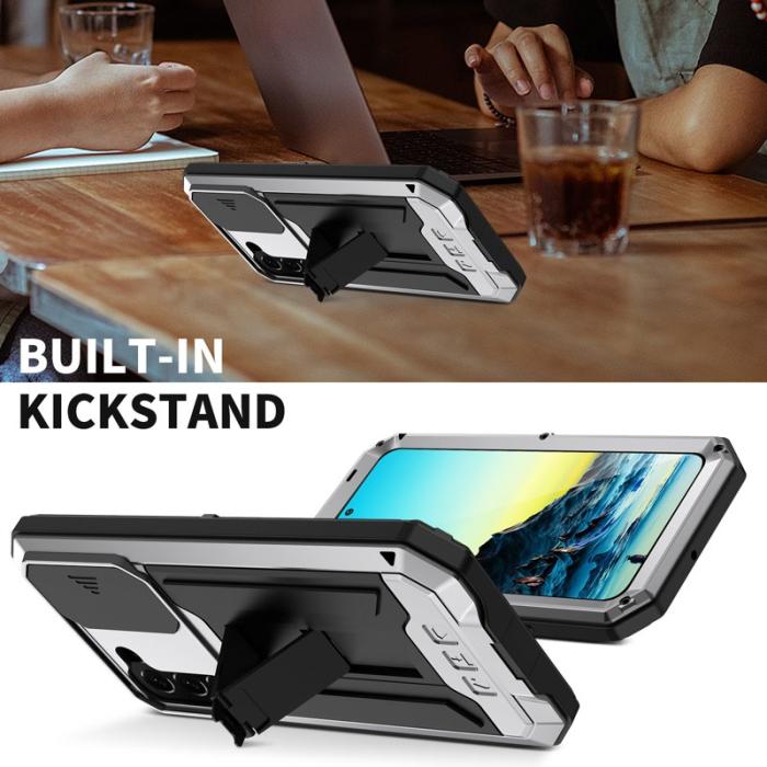 R-JUST - R-JUST Galaxy S22 5G Skal Metall+Silicone Silver