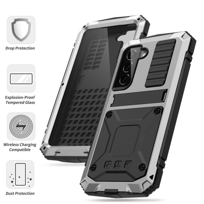 R-JUST - R-JUST Galaxy S22+ 5G Skal Vattentålig Silver