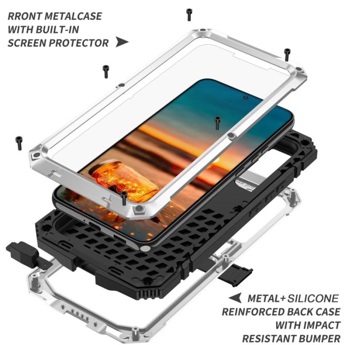 R-JUST - R-JUST Galaxy S22+ 5G Skal Vattentålig Silver