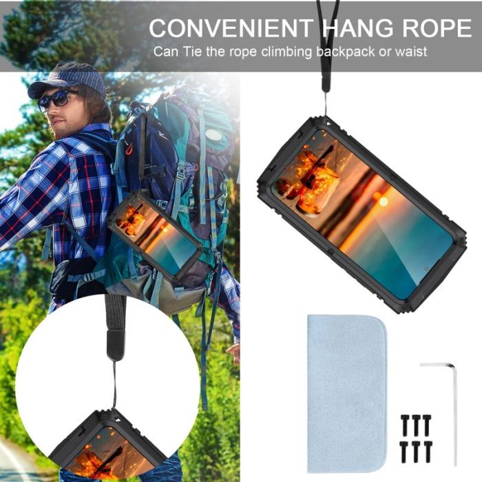 R-JUST - R-JUST Galaxy S22+ 5G Skal Vattentålig Svart