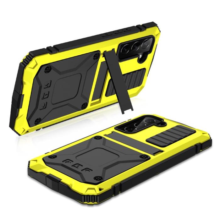 R-JUST - R-JUST Galaxy S22+ 5G Skal Vattentät Gult Tempererat Glas