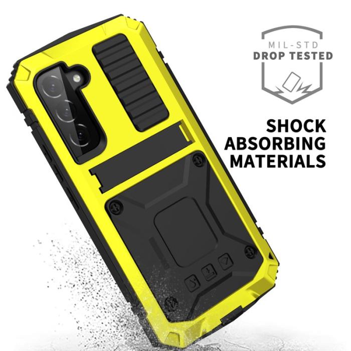 R-JUST - R-JUST Galaxy S22 5G Skal Vattentät Gummiskydd Gul