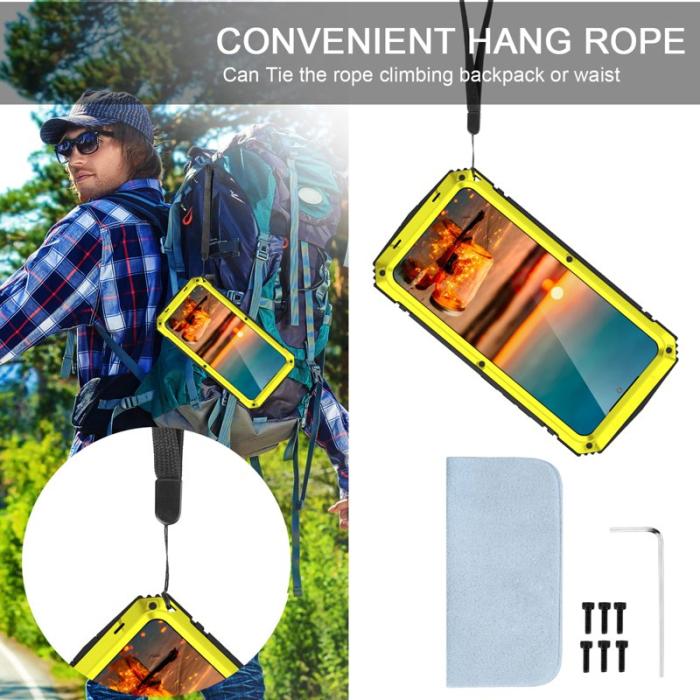 R-JUST - R-JUST Galaxy S22 5G Skal Vattentät Gummiskydd Gul