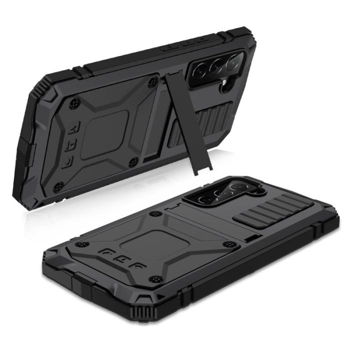 R-JUST - R-JUST Galaxy S22 5G Skal Vattentät Svart Tempererat Glas