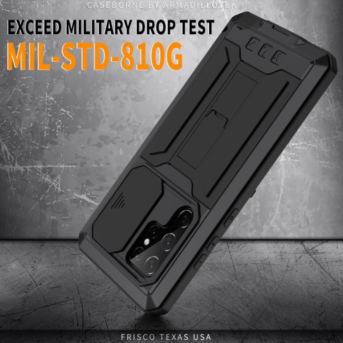 R-JUST - R-JUST Galaxy S22 Ultra 5G Skal med Kameraskydd - Svart