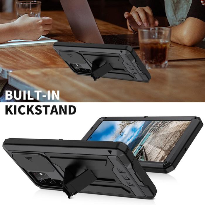 R-JUST - R-JUST Galaxy S22 Ultra 5G Skal med Kameraskydd - Svart