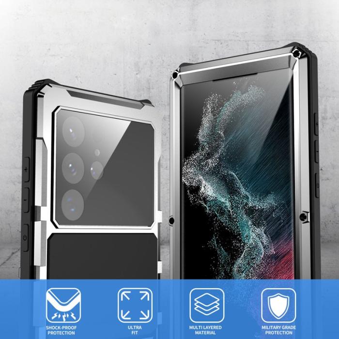 R-JUST - R-JUST Galaxy S22 Ultra 5G Skal Vattentålig Silver