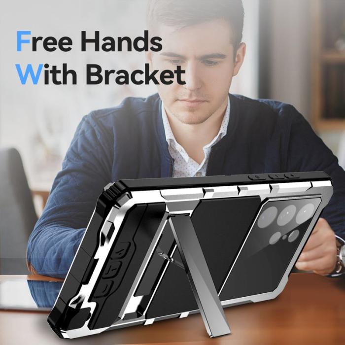 R-JUST - R-JUST Galaxy S22 Ultra 5G Skal Vattentålig Silver