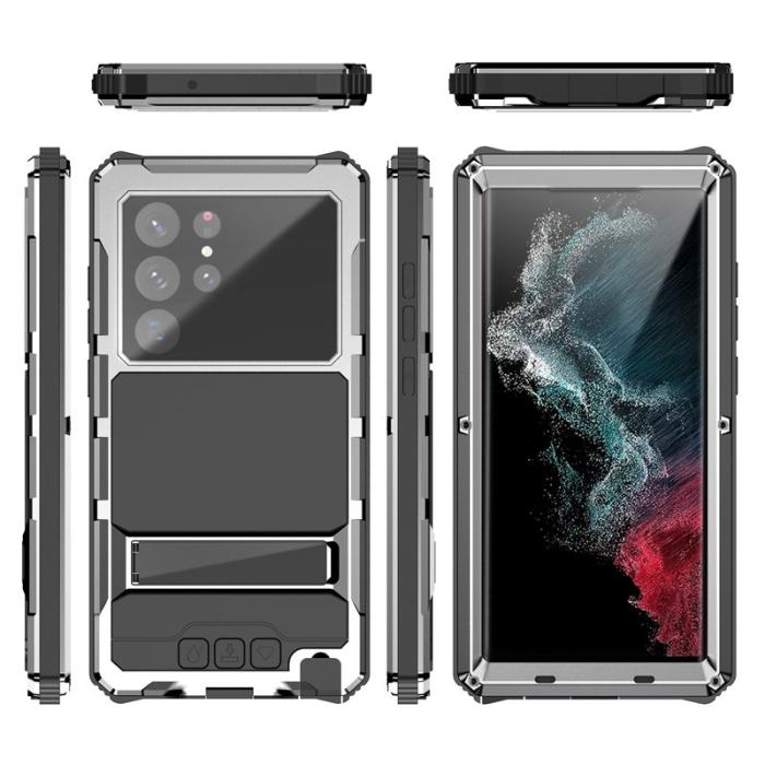R-JUST - R-JUST Galaxy S22 Ultra 5G Skal Vattentålig Silver