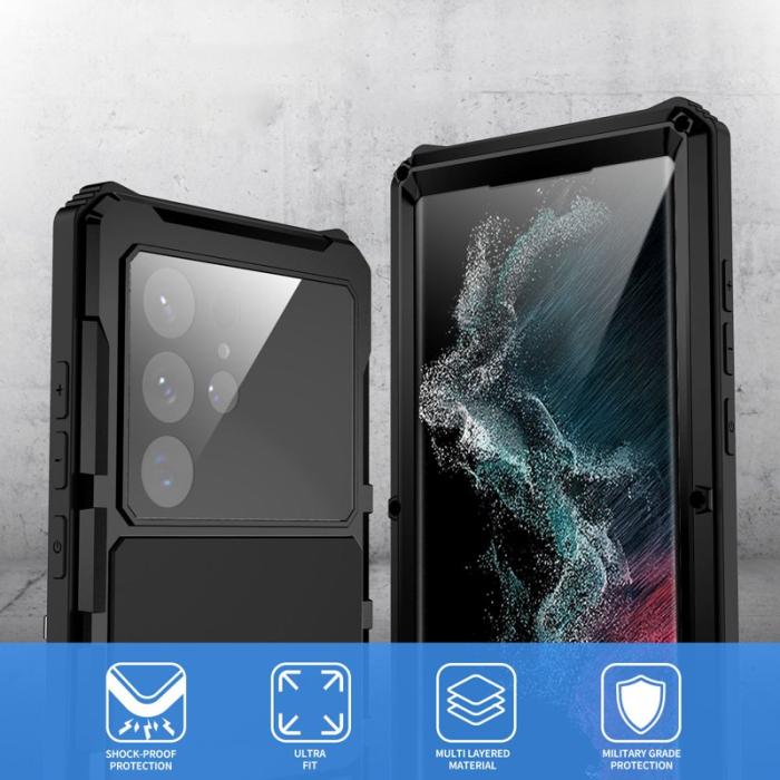 R-JUST - R-JUST Galaxy S22 Ultra 5G Skal Vattentät Svart