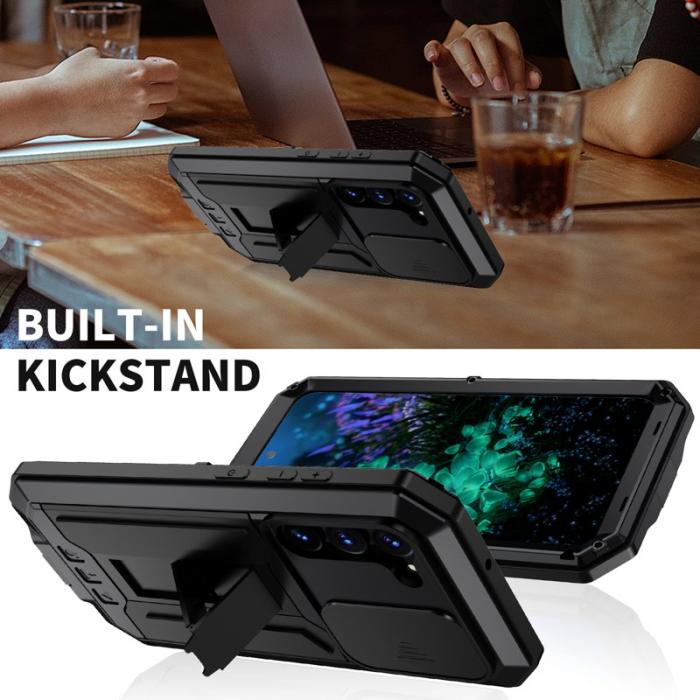 R-JUST - R-JUST Galaxy S23+ Skal PC+Silicone+Metal Svart