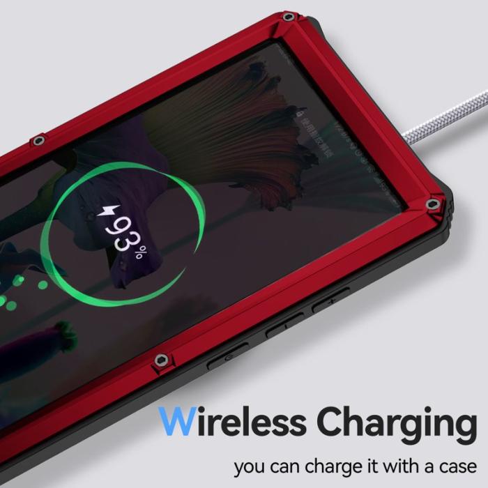 R-JUST - R-JUST Galaxy S23 Ultra Skal PC+Silicone Röd