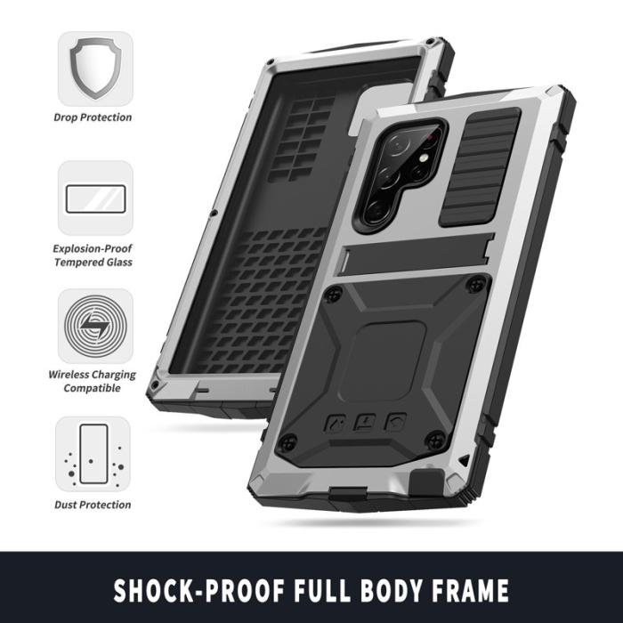 R-JUST - R-JUST Galaxy S23 Ultra Skal Vattentålig Silver