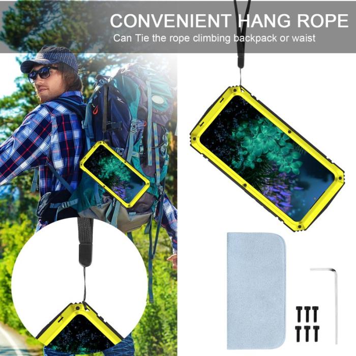 R-JUST - R-JUST Galaxy S23+ Vattentät Skal med Ställ - Gul