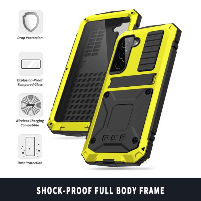 R-JUST - R-JUST Galaxy S23 Vattentät Stöttålig Skal Gult