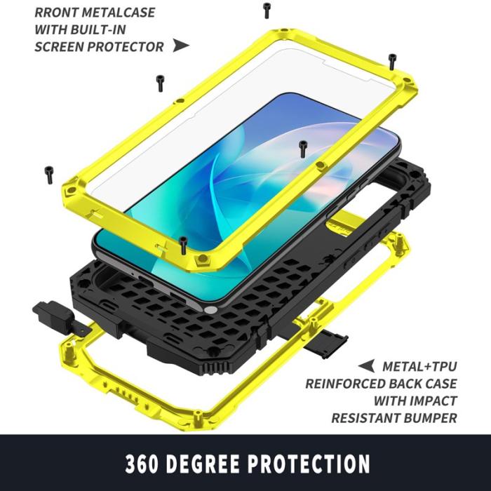 R-JUST - R-JUST Galaxy S23 Vattentät Stöttålig Skal Gult