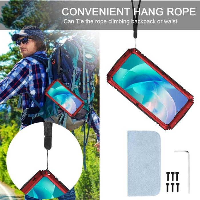 R-JUST - R-JUST Galaxy S23 Vattentät Stöttålig Skal Röd