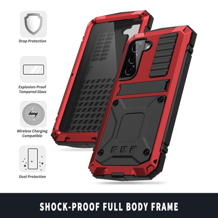 R-JUST - R-JUST Galaxy S23 Vattentät Stöttålig Skal Röd