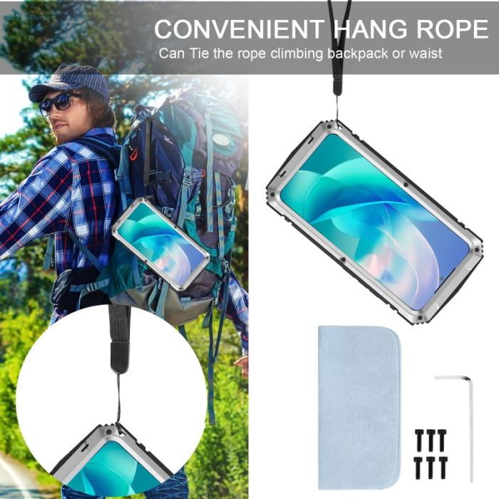 R-JUST - R-JUST Galaxy S23 Vattentät Stöttålig Skal Silver