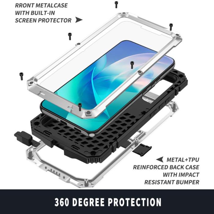 R-JUST - R-JUST Galaxy S23 Vattentät Stöttålig Skal Silver