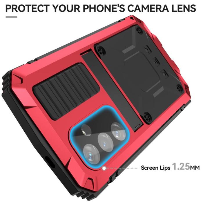 R-JUST - R-JUST Galaxy S24 Kickstand Skal Shockproof Röd