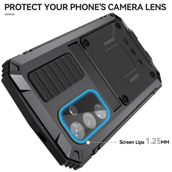 R-JUST - R-JUST Galaxy S24 Kickstand Skal Shockproof Svart