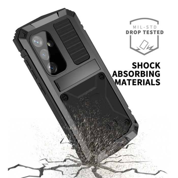 R-JUST - R-JUST Galaxy S24 Kickstand Skal Shockproof Svart