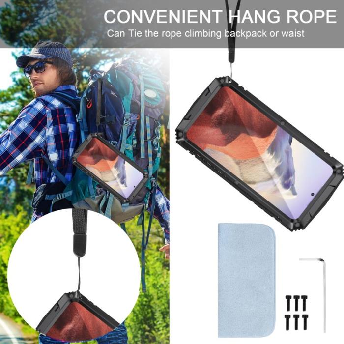 R-JUST - R-JUST Galaxy S24 Kickstand Skal Shockproof Svart