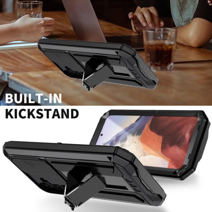 R-JUST - R-JUST Galaxy S24 Skal PC+Silicone+Metal - Svart