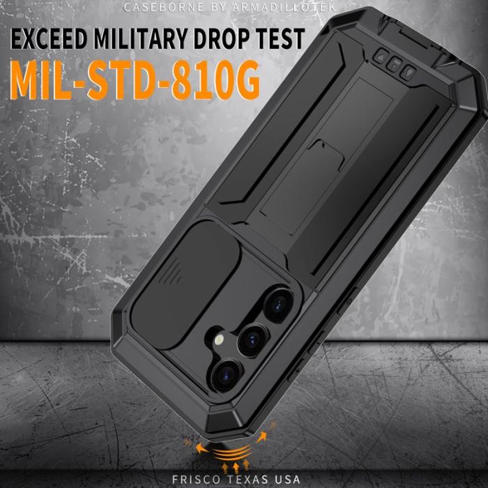 R-JUST - R-JUST Galaxy S24 Skal PC+Silicone+Metal - Svart