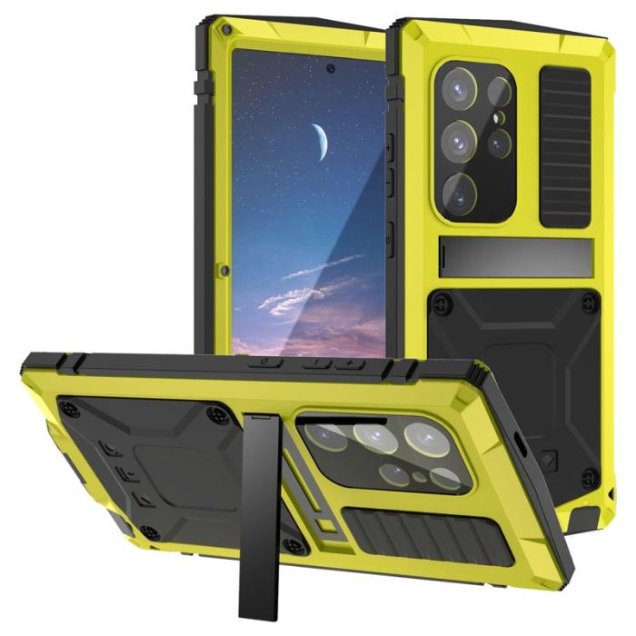 R-JUST - R-JUST Galaxy S24 Ultra Skal Full Protection Gult