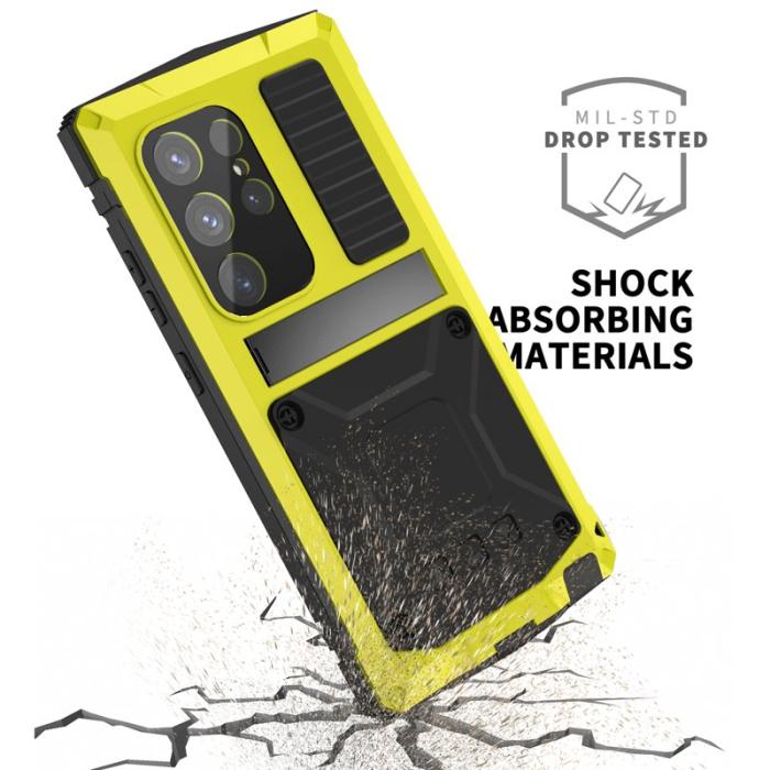 R-JUST - R-JUST Galaxy S24 Ultra Skal Full Protection Gult
