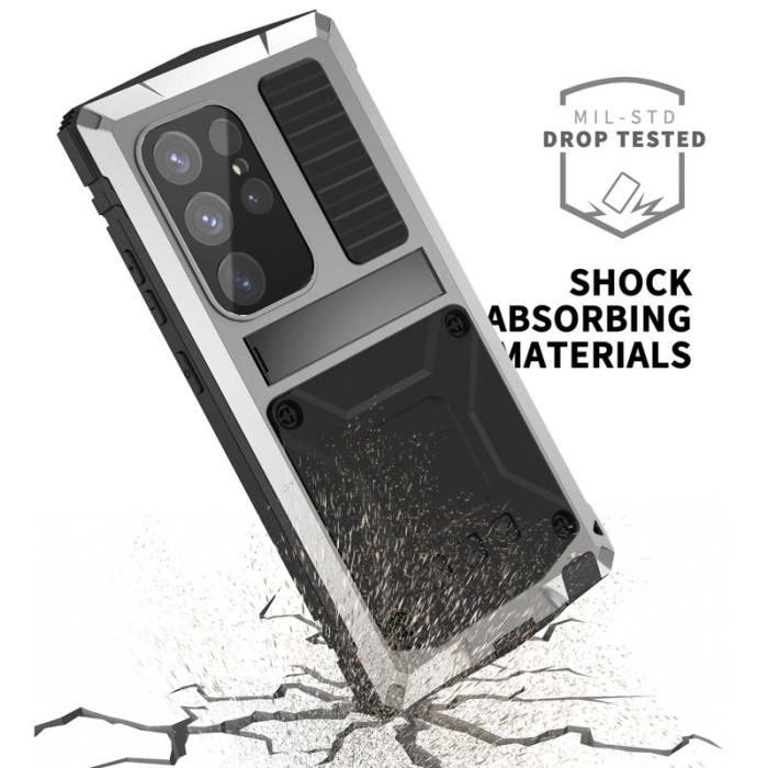 R-JUST - R-JUST Galaxy S24 Ultra Skal Full Protection Silver