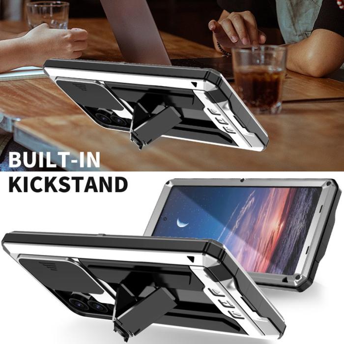 R-JUST - R-JUST Galaxy S24 Ultra Skal PC+Silicone Metall Silver