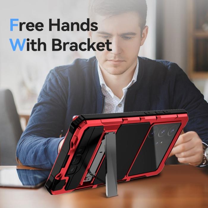 R-JUST - R-JUST Galaxy S24 Ultra Skal Shockproof Röd